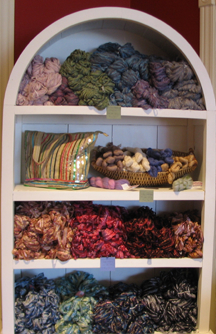 Inish Knits Shelf of Yarn