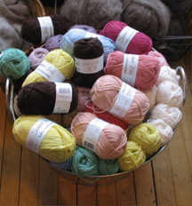 Inish Knits Basket of Yarn