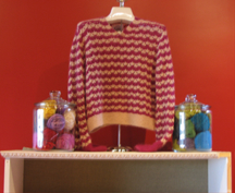 Inish Knits Sweater with Apothecary Jars
