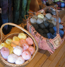 Inish Knits Three Baskets of Yarn